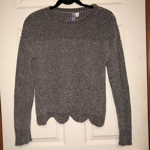 Silver Chenille Sweater Size Small